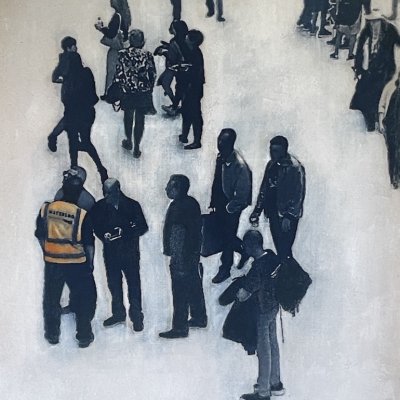 Cancelled [again]
cyanotype and mixed media on stretched canvas framed
H50cmxW43cm
£720