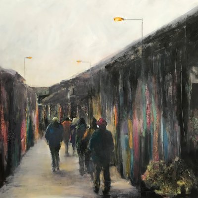 Shepherds Bush Market-mixed media 90cmx90cm
SOLD