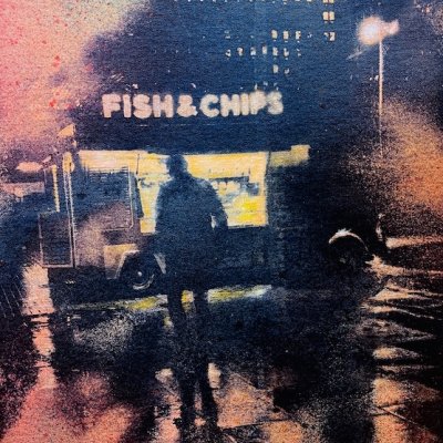 take -away
cyanotype & mixed media stretched canvas framed
H50cmxW31cm
£850