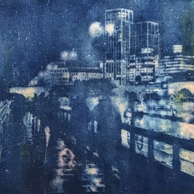 Umbrellas
ink, pastel cyanotype on canvas
SOLD