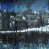 LLONDON EMBANKMENT
oil on canvas [framed] 41cmx41cm £985